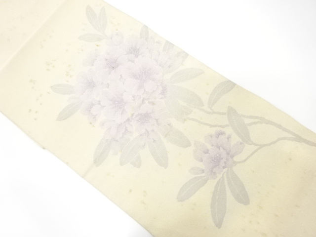 JAPANESE KIMONO / ANTIQUE FUKURO OBI / SILK / TSUZURE / WOVEN FLOWERS